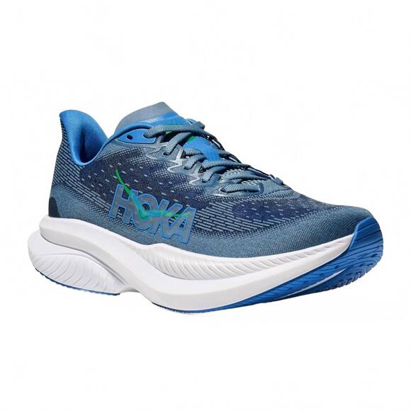 NEW HOKA men's mach 6 running shoes in downpour/thunder cloud